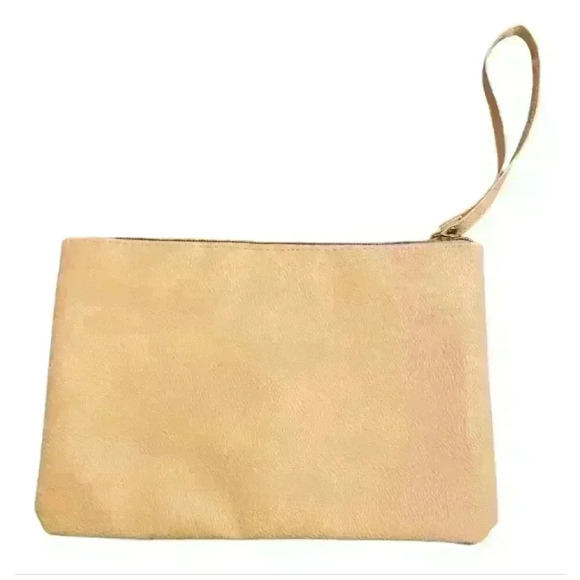 Eyelash Design Faux leather Makeup Bag with Wrist Strap Pink - Picture 2 of 3